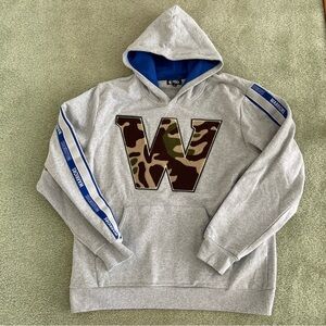 Fisll Golden State Warriors Gray Hoodie with Chenille appliqué size XL